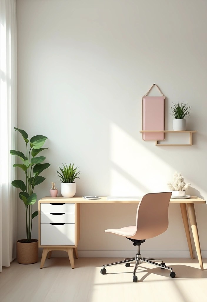 5 Inspiring Home Office Corners to Spark Productivity - 2. The Bright Minimalist Corner