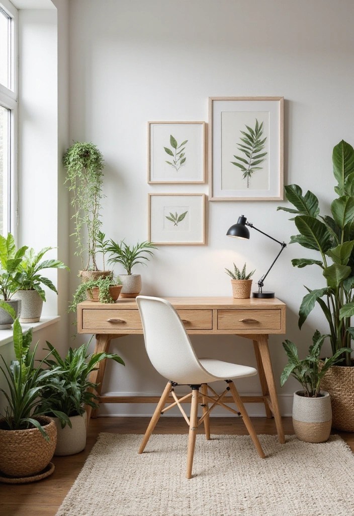 5 Inspiring Home Office Corners to Spark Productivity - 4. The Nature-Inspired Escape