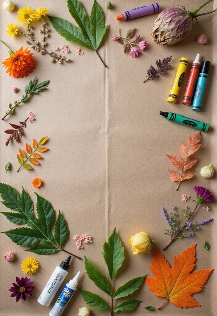5 Kid-Approved DIY Art Projects for Rainy Days - 2. Nature Collage Creations