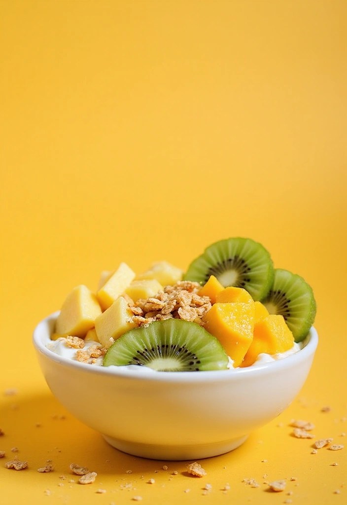 5-Minute Dinner Bowls That Look Gourmet (No Cooking Skills Needed!) - 4. Tropical Fruit and Yogurt Bowl
