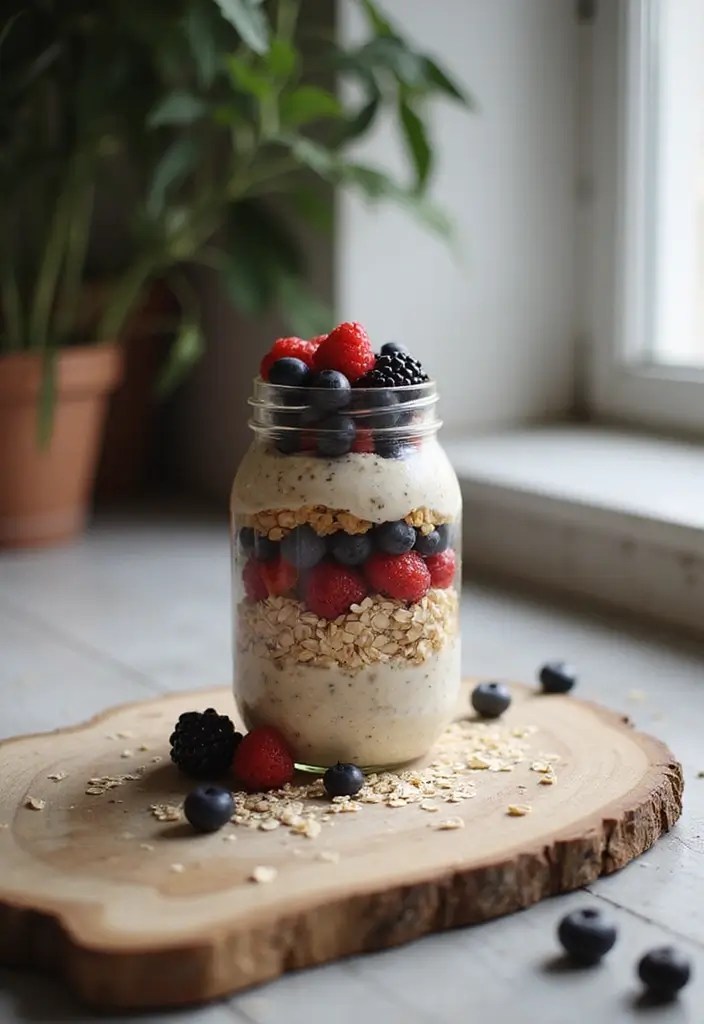 5 Quick and Healthy Breakfast Ideas for New Moms (Start Your Day Right!) - 1. Overnight Oats with Fresh Berries