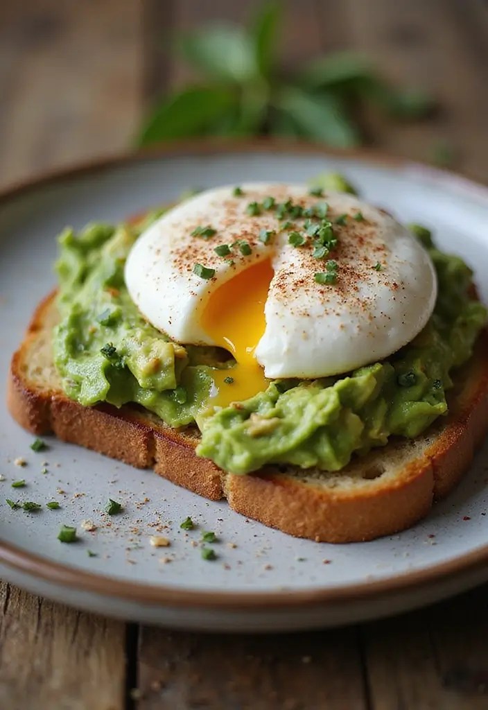 5 Quick and Healthy Breakfast Ideas for New Moms (Start Your Day Right!) - 2. Avocado Toast with Poached Egg