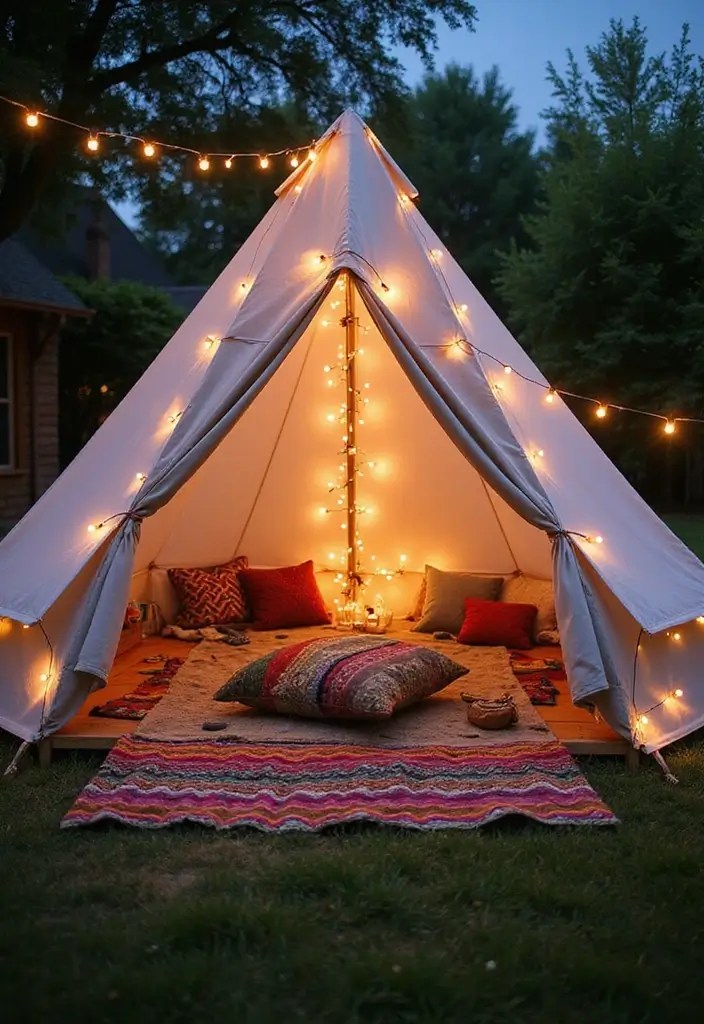 Cozy Camping Corner: Build a Mini Backyard Camp Setup for Fun Family Nights - 1. Set Up a Cozy Tent