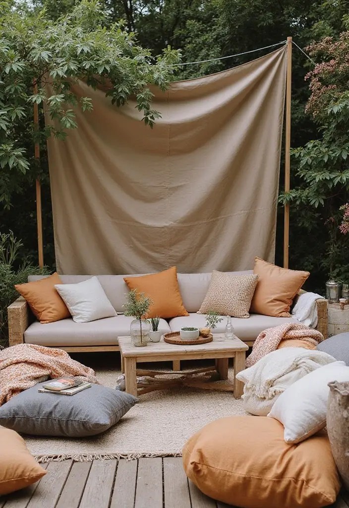 Cozy Camping Corner: Build a Mini Backyard Camp Setup for Fun Family Nights - 4. Cozy Seating Arrangements