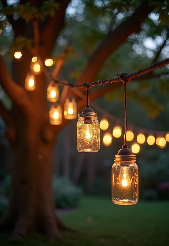 DIY Mason Jar Lanterns for Outdoor Patios: Brighten Your Evenings with These 10 Creative Ideas! - 7. Hanging Jar Lanterns