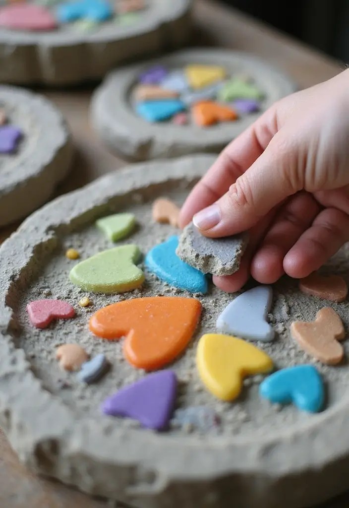 DIY Mosaic Garden Stepping Stones: Personalize Your Patio Path - 4. Add Your Mosaics