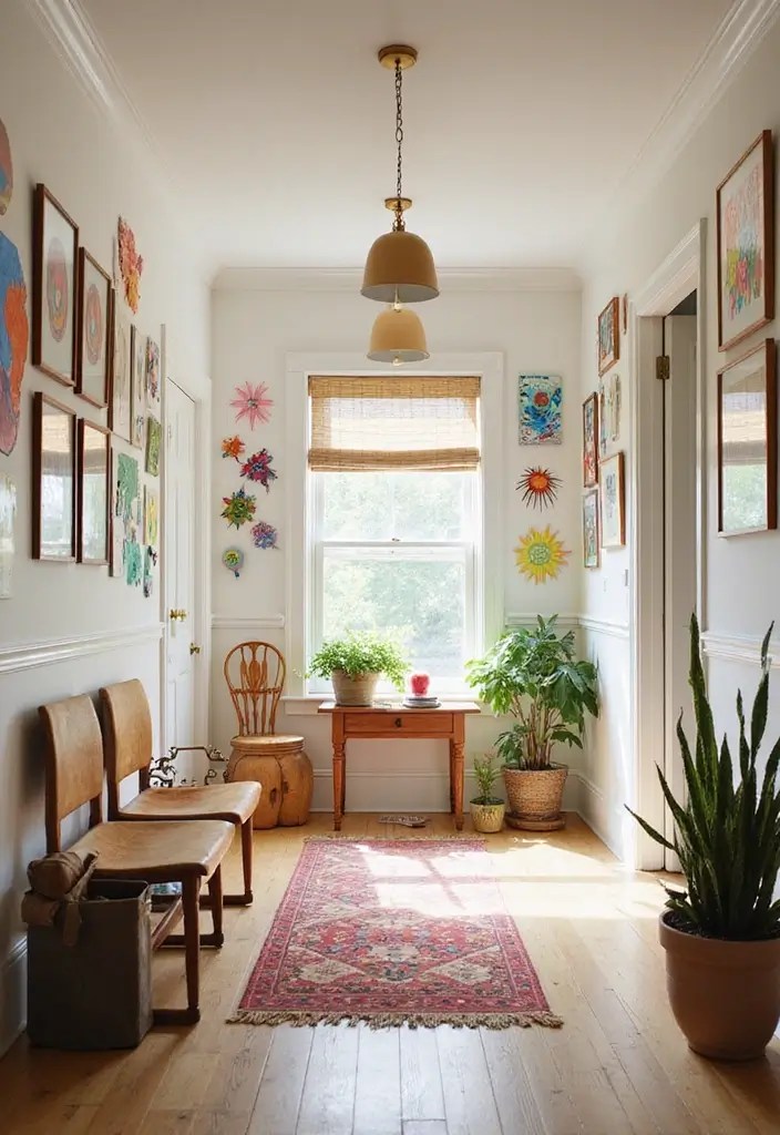 This Tiny Entryway Glow-Up Is What Every Busy Mom Needs (Swipe to Steal the Style!) - 8. Creative Wall Art