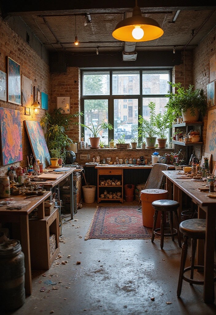 10 Cozy Basement Makeovers That'll Transform Your Unused Space into a Dream Family Retreat! - 3. Artsy Haven