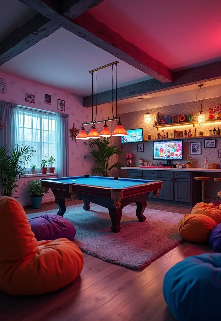 10 Cozy Basement Makeovers That'll Transform Your Unused Space into a Dream Family Retreat! - 4. The Family Game Zone