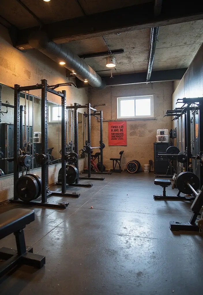 10 Cozy Basement Makeovers That'll Transform Your Unused Space into a Dream Family Retreat! - 6. Cozy Home Gym