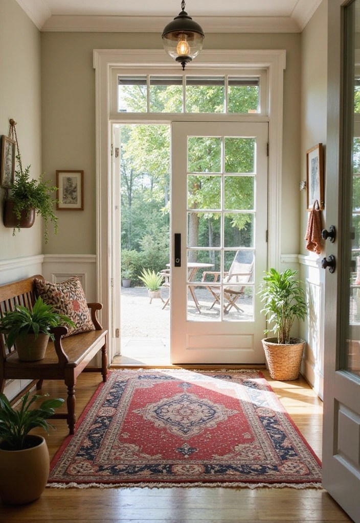 10 Elegant Home Entrance Showpiece Ideas for a Warm & Stylish Welcome - 5. Stylish Rugs
