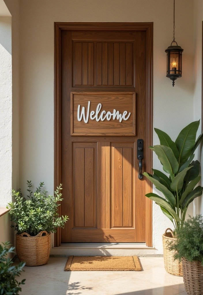 10 Elegant Home Entrance Showpiece Ideas for a Warm & Stylish Welcome - 7. Personalized Welcome Signs