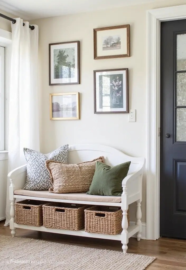 10 Elegant Home Entrance Showpiece Ideas for a Warm & Stylish Welcome - 9. Functional Storage Solutions