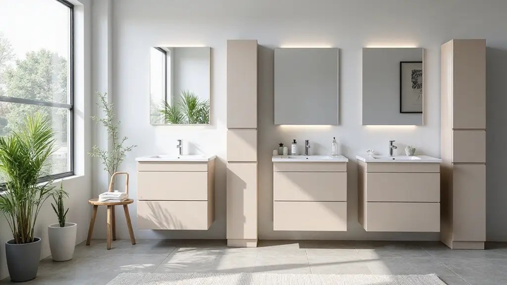 10 Stunning Bathroom Cabinet Designs with Sink and Mirror for a Modern Makeover