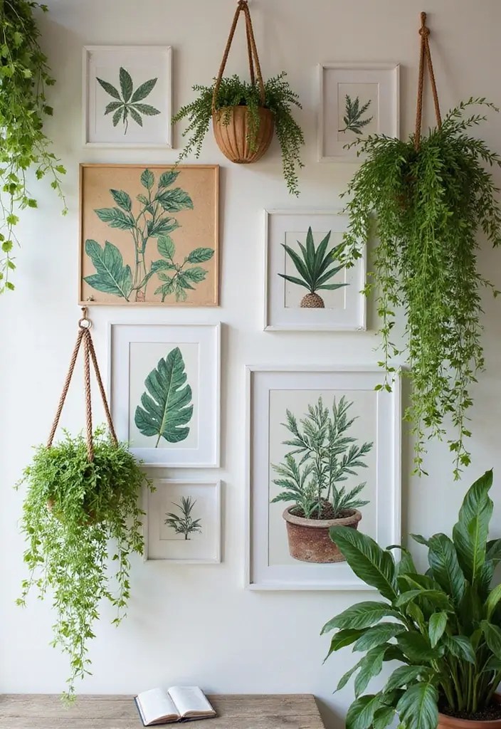 10 Stunning Wall Decor Ideas That Aren’t Wallpaper (Budget-Friendly & Chic!) - 5. Botanical Prints and Greenery
