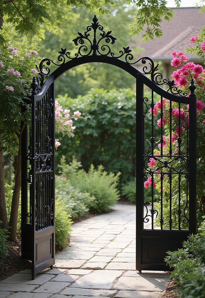 14 Artistic Gate Designs That Add Iron Elegance to Your Garden (Look at #5!) - 1. The Rustic Charm of Wrought Iron