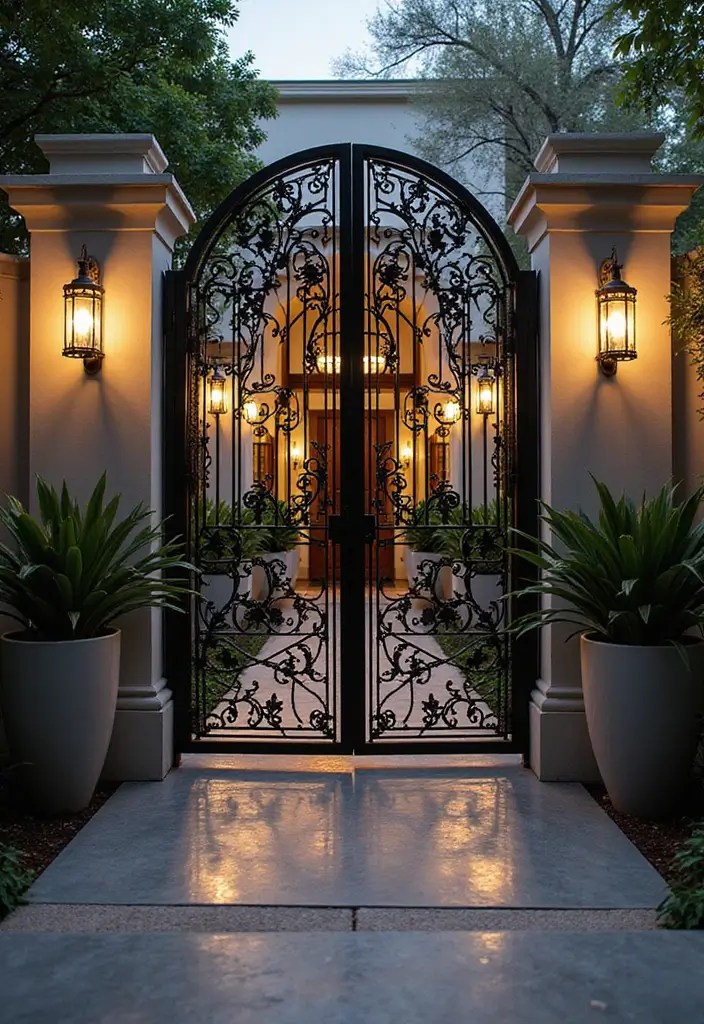 14 Artistic Gate Designs That Add Iron Elegance to Your Garden (Look at #5!) - 2. Art Deco Inspirations