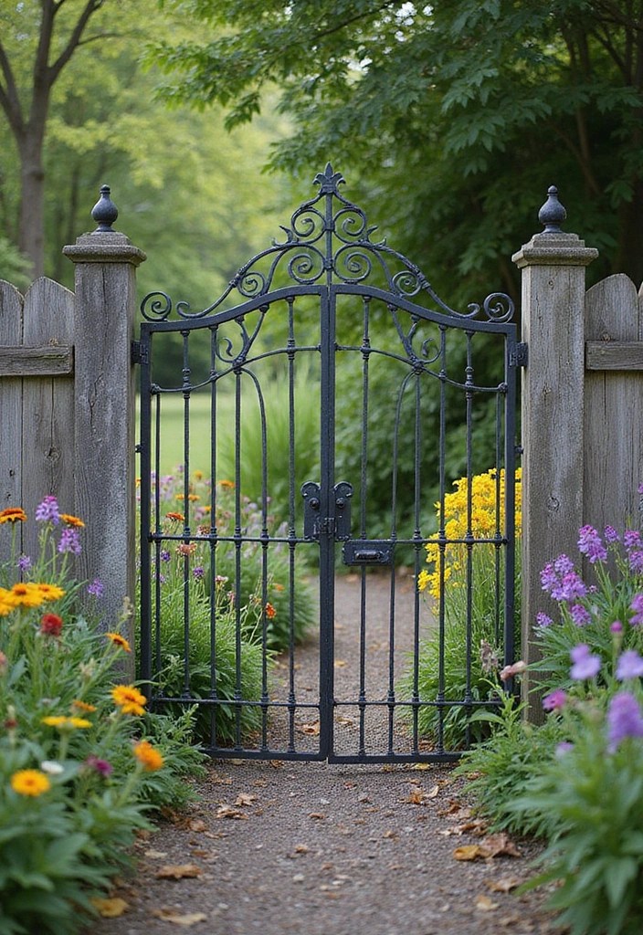 14 Artistic Gate Designs That Add Iron Elegance to Your Garden (Look at #5!) - 8. Classic Farmhouse Gates