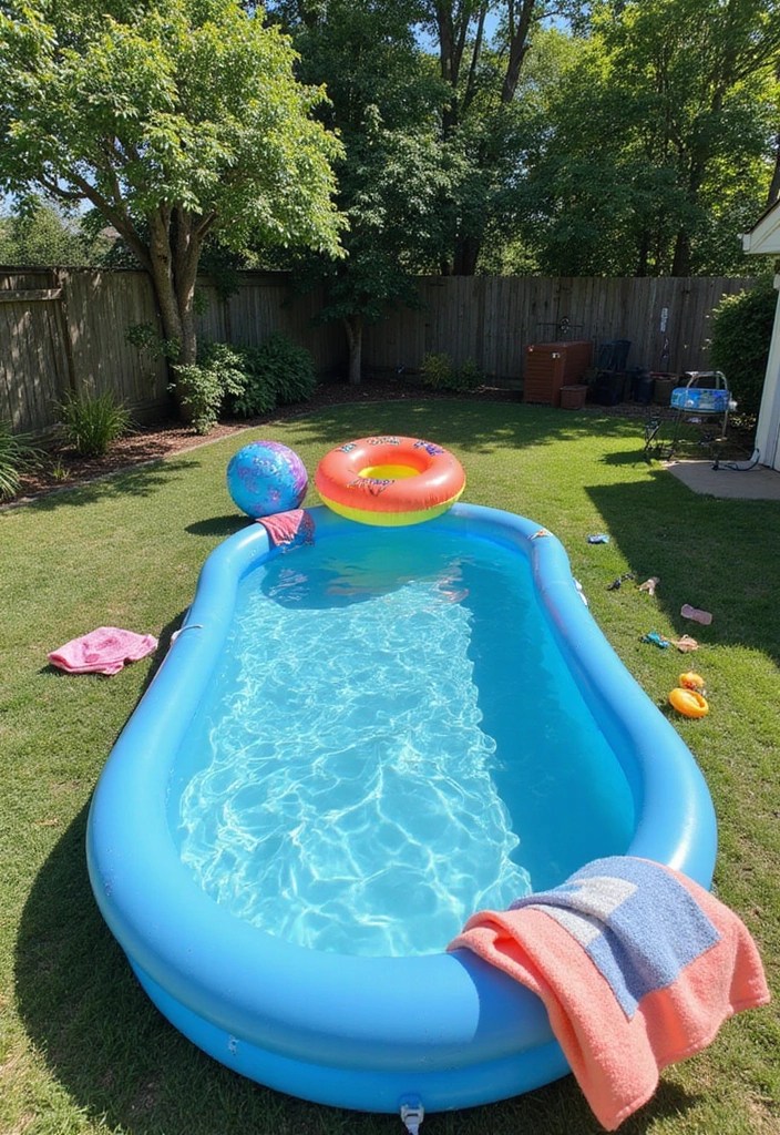 7 DIY Tiny Pool Ideas That Showcase Your Creativity and Style! - 2. The Inflatable Oasis