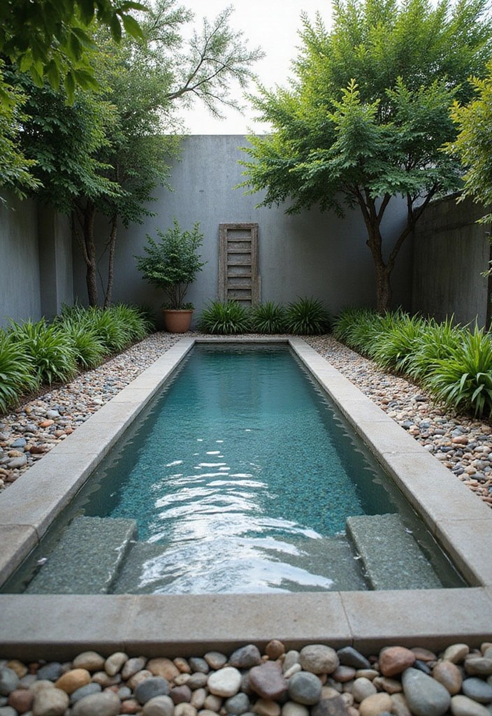 7 DIY Tiny Pool Ideas That Showcase Your Creativity and Style! - 7. The Minimalist Pebble Pool
