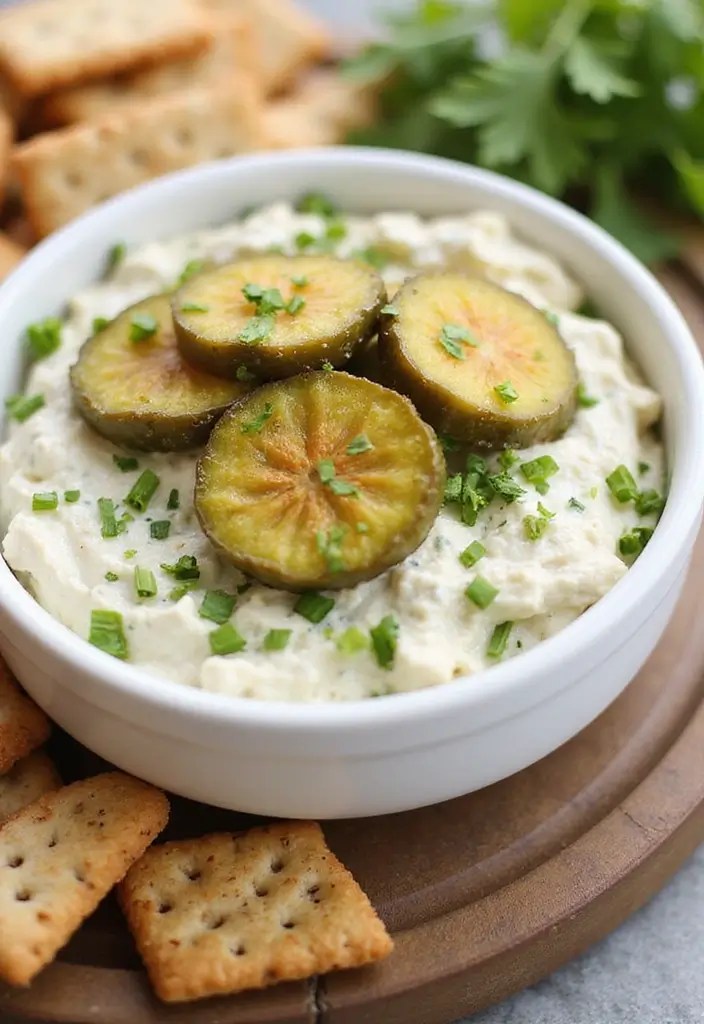 A Healthy Twist: 8 Crunchy Fried Pickle Dip Recipes You’ll Want to Dive Into! - 3. Herbed Cottage Cheese Fried Pickle Dip