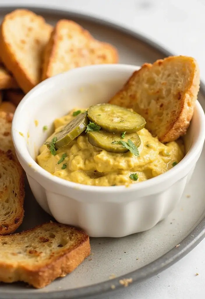 A Healthy Twist: 8 Crunchy Fried Pickle Dip Recipes You’ll Want to Dive Into! - 4. Roasted Garlic Fried Pickle Dip