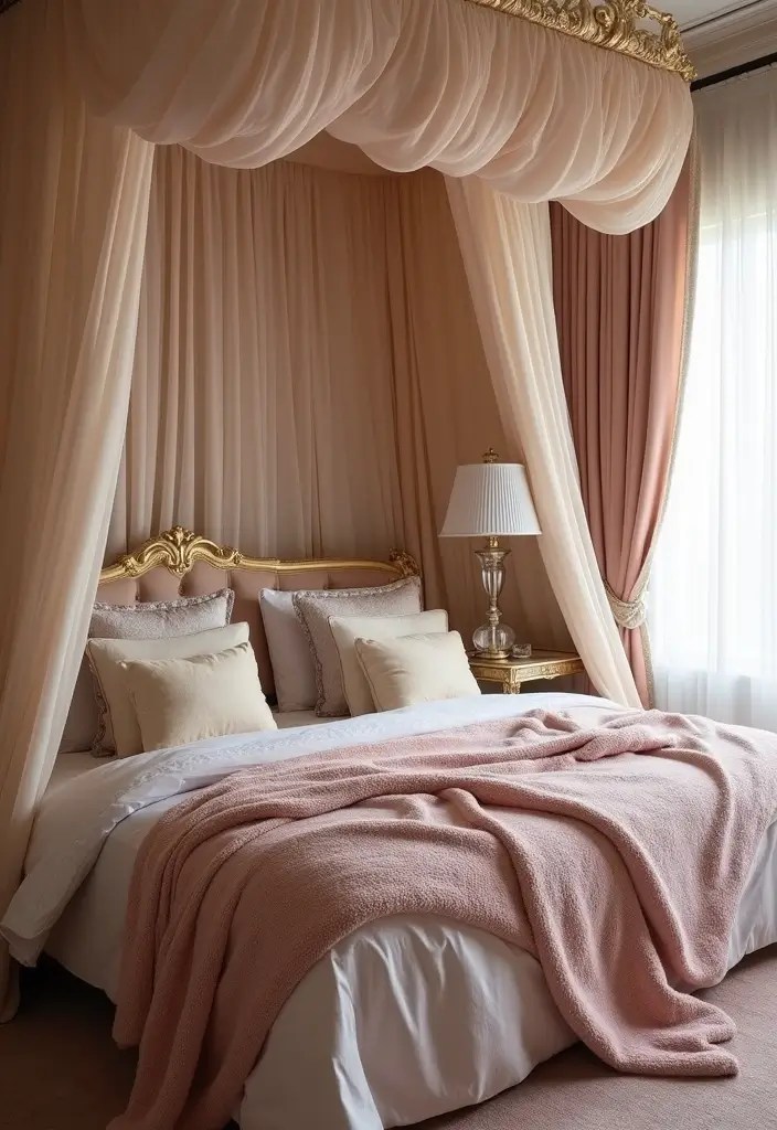 Castlecore Fantasy Bedrooms That Wow: Royal Magic Meets Modern Play - 2. Opulent Canopy Beds for Fairytale Dreams