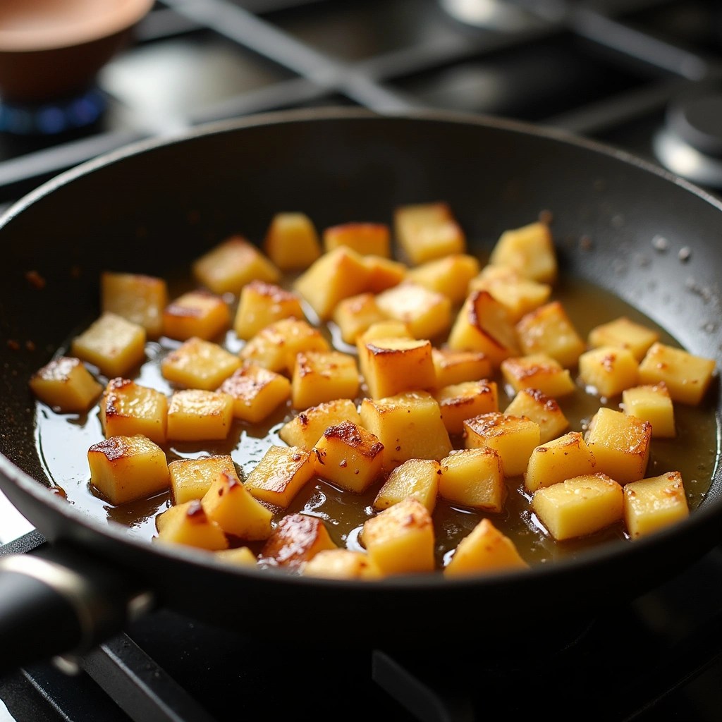 Cinnamon Infused Caramelized Apple & Walnut Overnight Oats: A Nutritious Start to Your Day - Step 2: Caramelize Apples