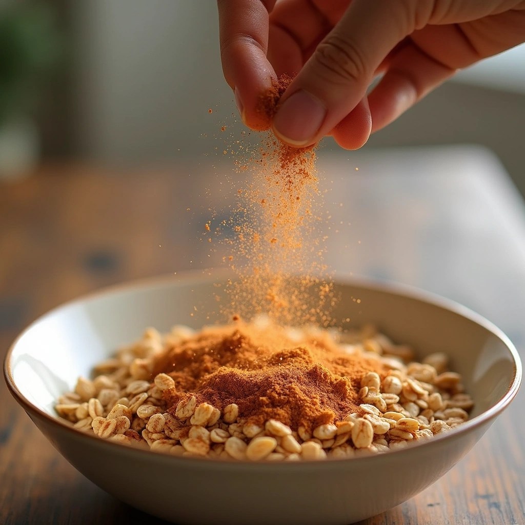 Cinnamon Infused Caramelized Apple & Walnut Overnight Oats: A Nutritious Start to Your Day - Step 6: Flavor with Cinnamon