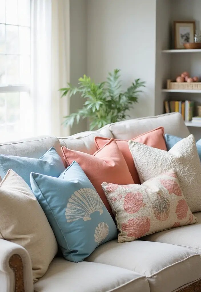 Coastal Getaway at Home: 9 Easy Decor Swaps to Bring Beach Vibes Into Any Space - 1. Swap Out Your Throw Pillows
