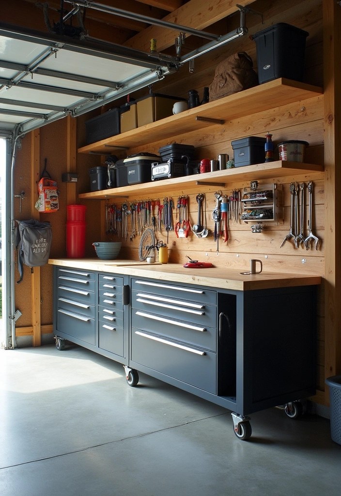 From Chaos to Chic: 10 Genius Garage Storage Ideas That Actually Work - 7. Multi-Functional Workbenches