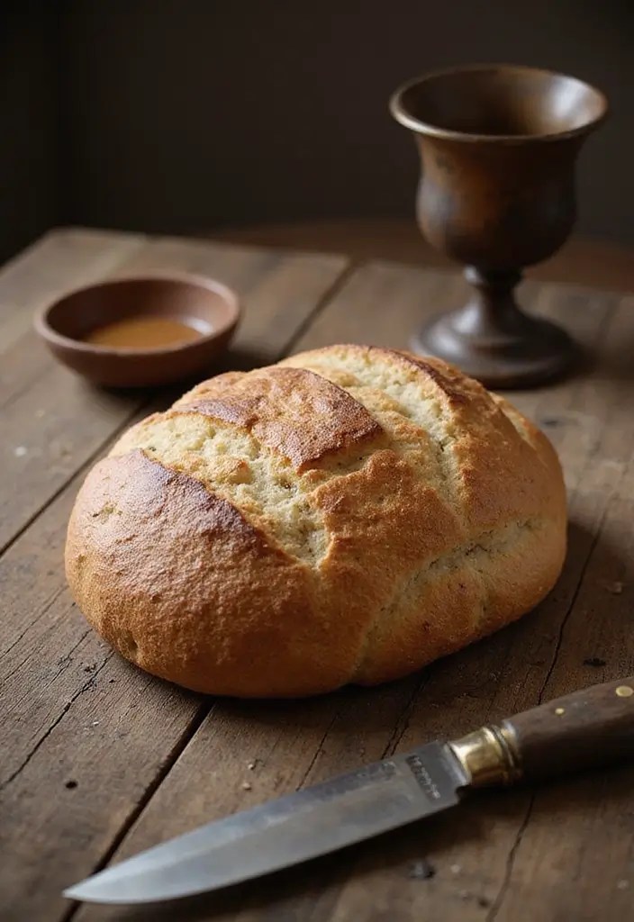Medieval Royal Feast Bread Styled with Historical Props: A Culinary Journey Through Time! - 1. The Classic Round Loaf: An Ode to Simplicity
