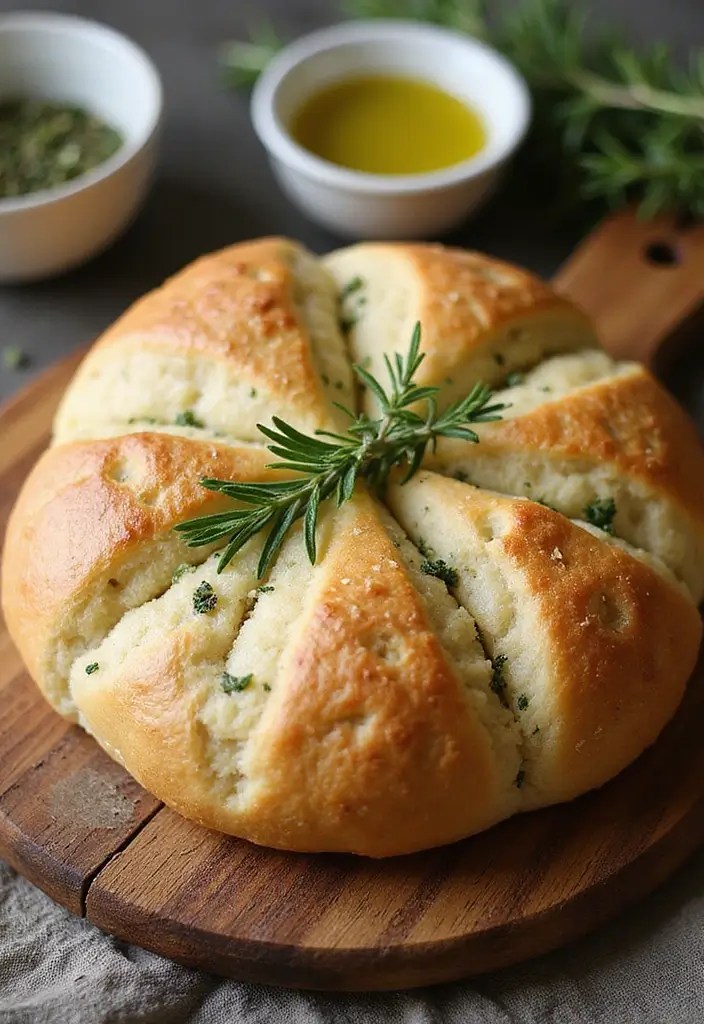 Medieval Royal Feast Bread Styled with Historical Props: A Culinary Journey Through Time! - 3. Herb Focaccia: A Medieval Garden Delight