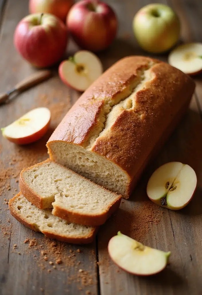 Medieval Royal Feast Bread Styled with Historical Props: A Culinary Journey Through Time! - 4. Spiced Apple Bread: A Taste of Autumn