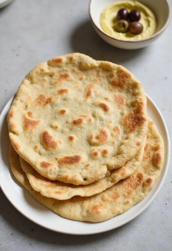 Medieval Royal Feast Bread Styled with Historical Props: A Culinary Journey Through Time! - 9. Flatbread: The Ancient Staple