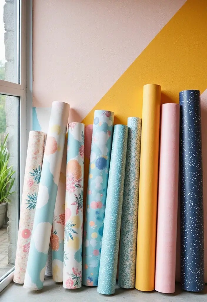 Say Goodbye to Ugly Walls: Easy Hack to Stop Wallpaper Peeling & Prevent Moisture Damage - 9. Experiment with Temporary Wallpaper