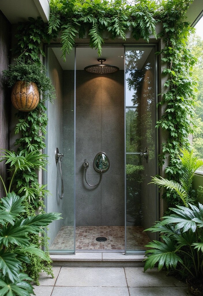 Shower Corner Glow-Up: 9 Stunning Ideas to Turn Empty Corners into Spa-Worthy Spaces - 1. Lush Greenery: Adding Life with Plants