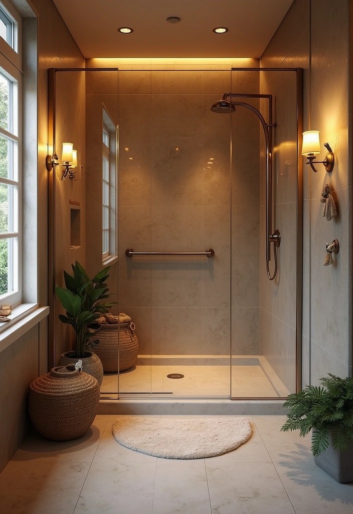 Shower Corner Glow-Up: 9 Stunning Ideas to Turn Empty Corners into Spa-Worthy Spaces - 3. Elegant Lighting: Set the Mood