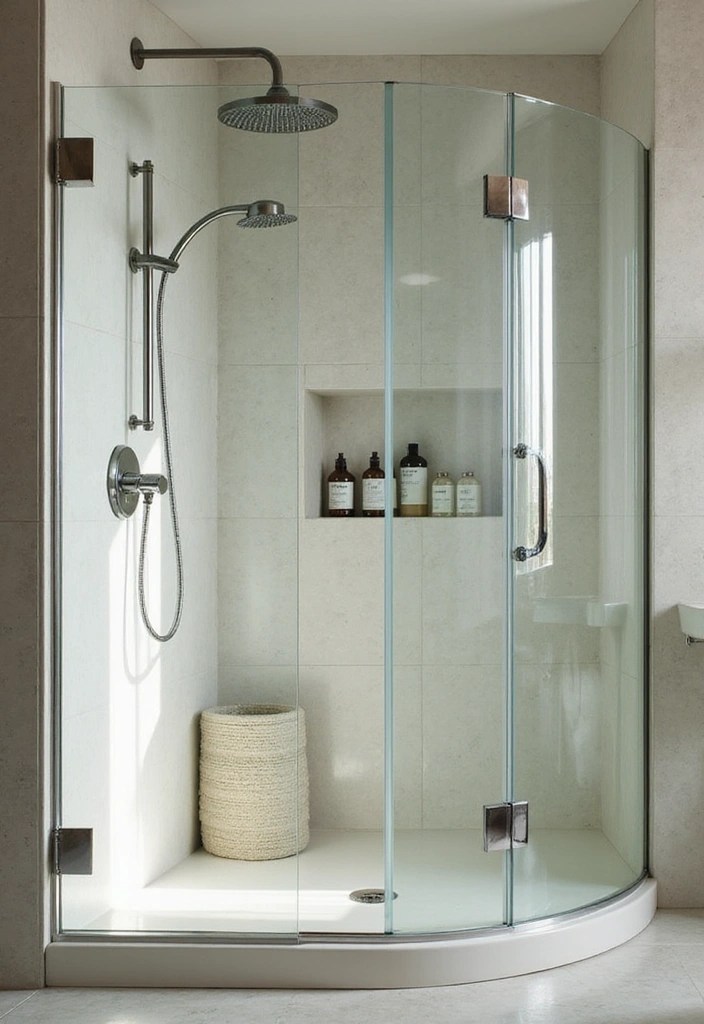 Shower Corner Glow-Up: 9 Stunning Ideas to Turn Empty Corners into Spa-Worthy Spaces - 6. Spa Essentials: Display Your Favorites