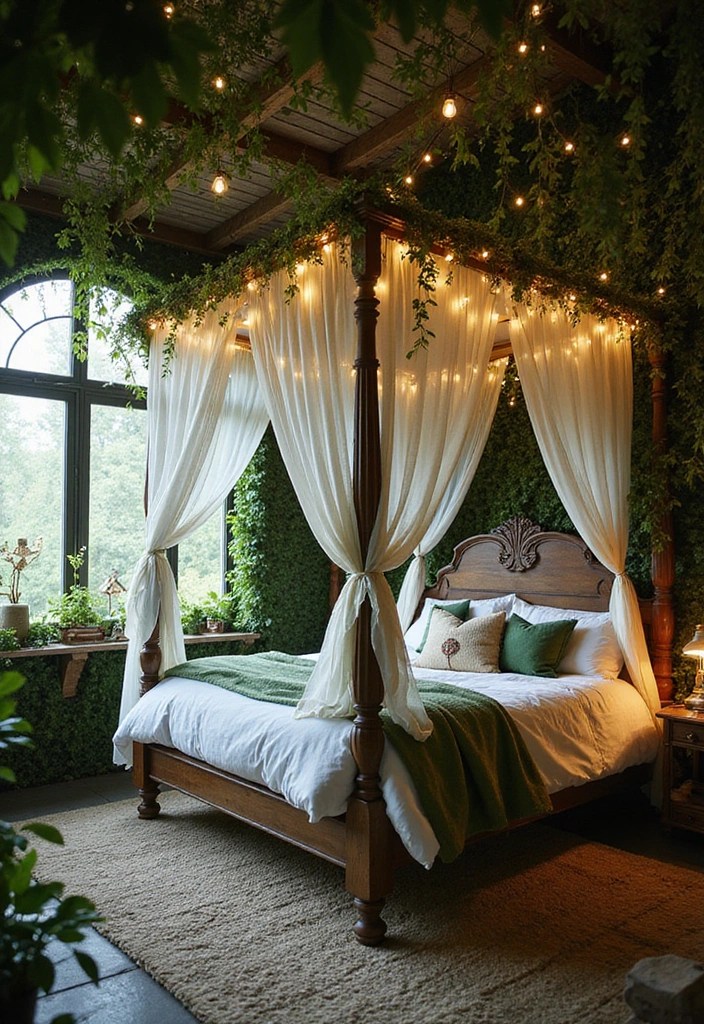 Step Into a Dream: 15 Fantasy Bedrooms That Feel Like Magic - 1. Enchanted Forest Retreat