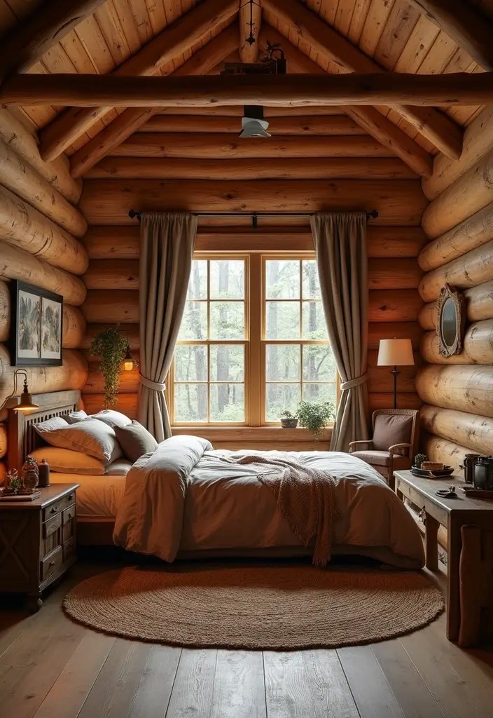 Step Into a Dream: 15 Fantasy Bedrooms That Feel Like Magic - 15. Cozy Cabin Getaway