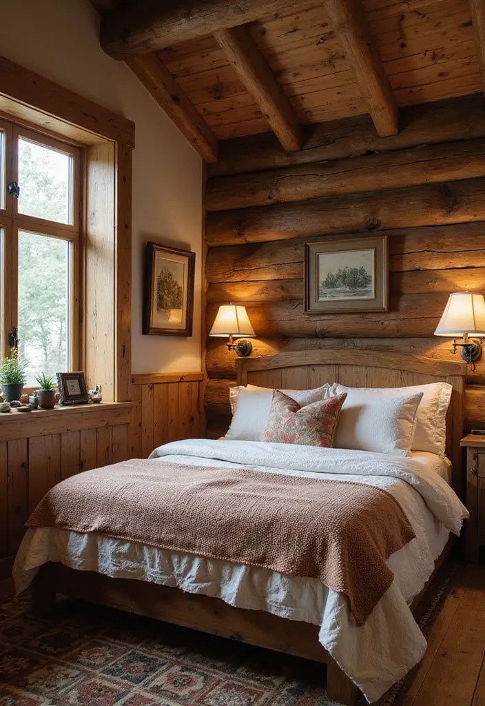 Step Into a Dream: 15 Fantasy Bedrooms That Feel Like Magic - 9. Rustic Mountain Lodge
