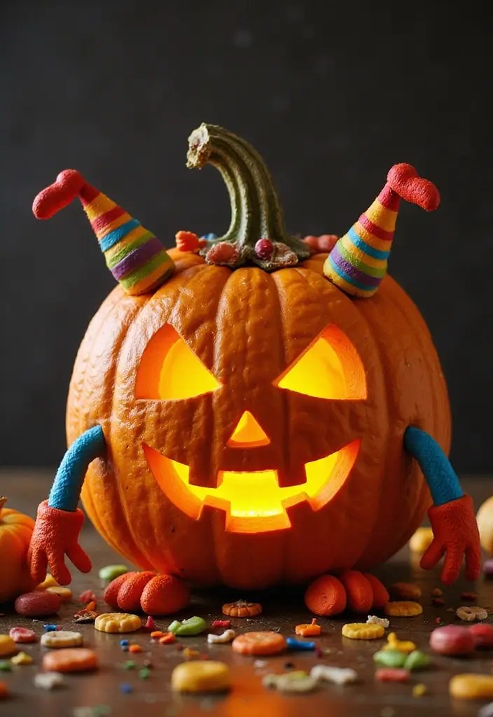 10 Jack-o-Lantern Spectacles Ideas That Will Make Your Halloween Unforgettable! - 6. The Whimsical Monster