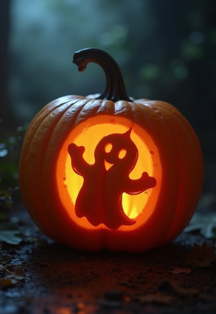 10 Jack-o-Lantern Spectacles Ideas That Will Make Your Halloween Unforgettable! - 8. The Ghostly Silhouette