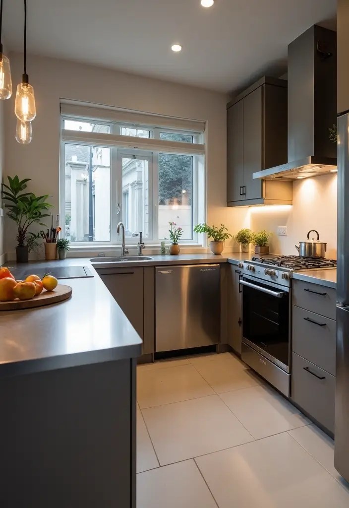 10 Stunning Kitchen Countertop Materials That Will Instantly Elevate Your Space! - 9. Chic Stainless Steel