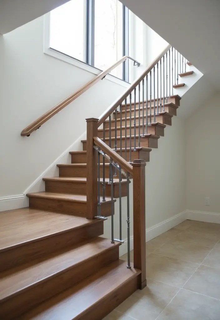 10 Stylish Handrail Designs for Modern Homes (Safety Meets Style) - 10. Modern Composite Materials