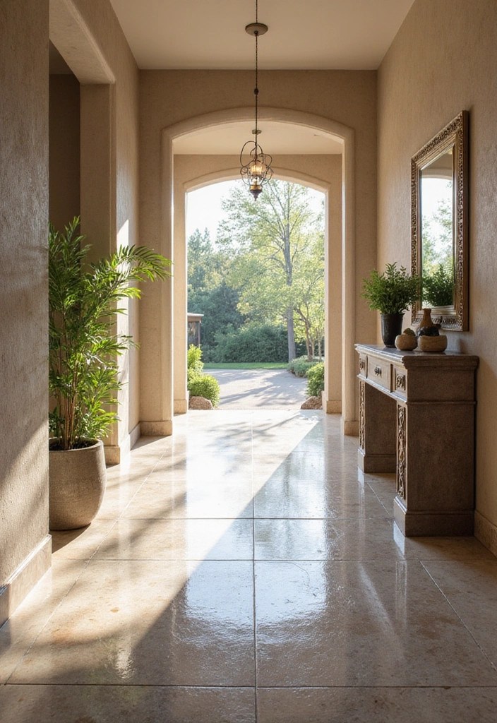 12 Stunning Flooring Ideas: From Epoxy Metallic to Cozy Hardwood Designs - 5. Chic Stone Flooring