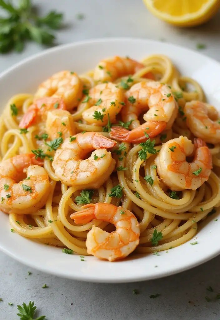15 Cozy One-Pot Fall Dinners Busy Moms Swear By (You Won't Believe #8!) - 7. Lemon Garlic Shrimp Pasta