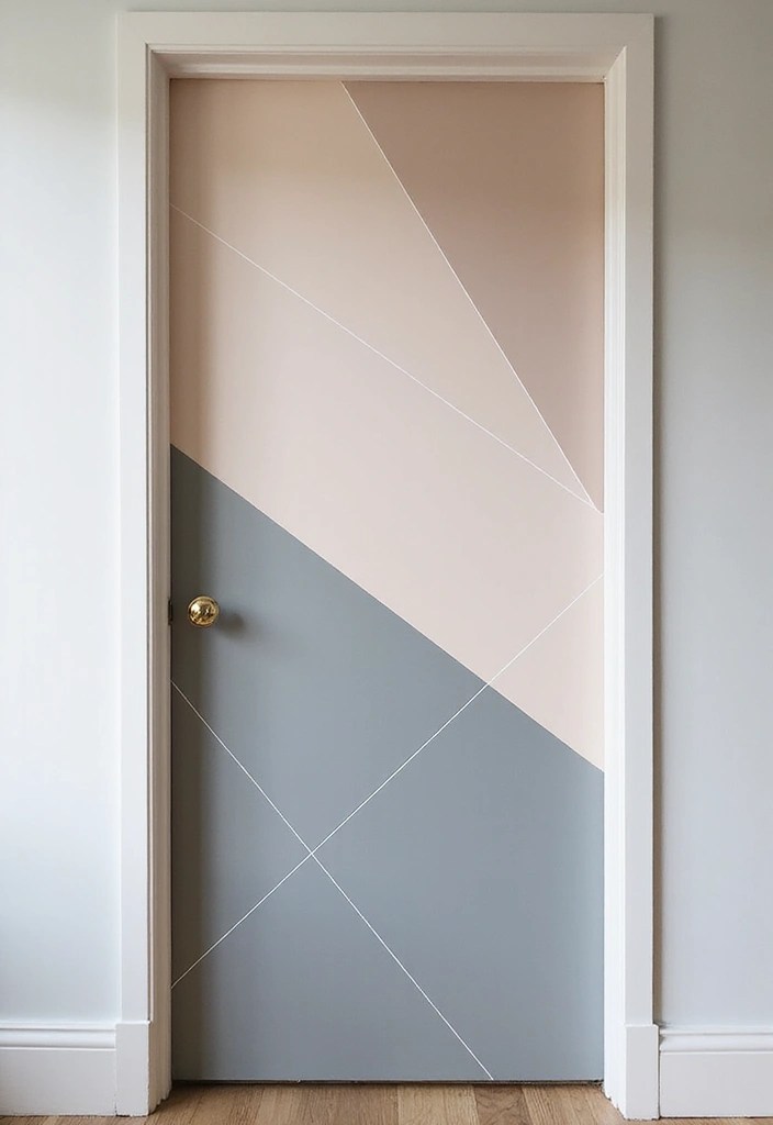 15 Unique Door Murals That Will Make Your Home Stand Out in Style! - 10. Minimalist Magic