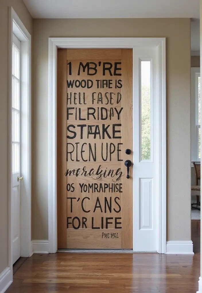 15 Unique Door Murals That Will Make Your Home Stand Out in Style! - 12. Bold Typography